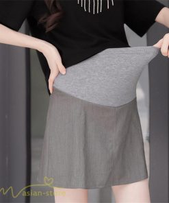 スカート | マタニティサマー 夏 おしゃれ 上品 無地 大きいサイズ レディース 着痩せ マタニティウェア マタニティ 妊婦服 産前 裏地付き ウエスト調整
