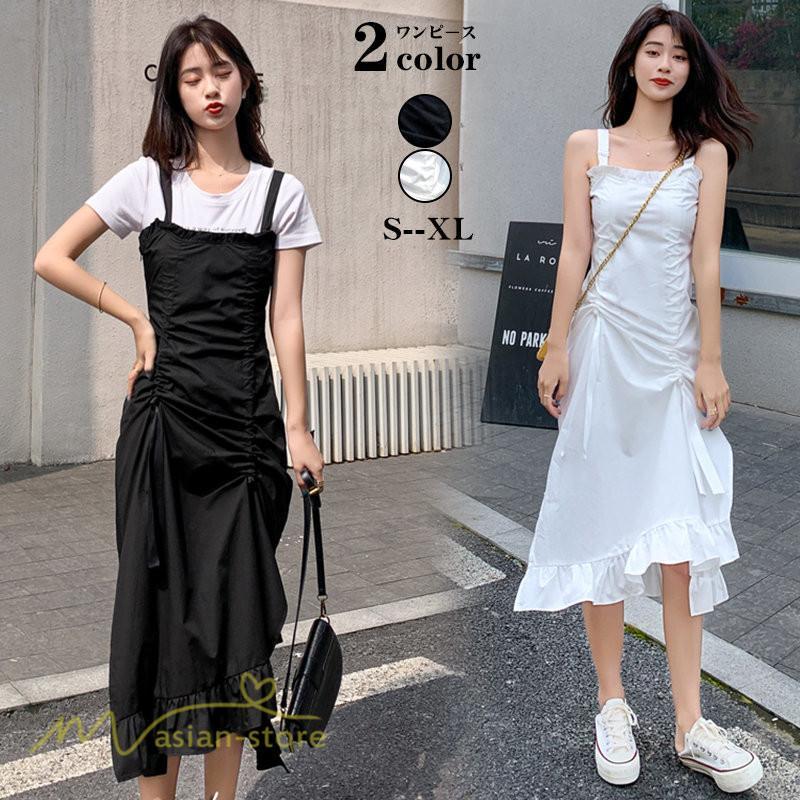 マキシ | サマーワンピース ワンピース レディース 着痩せ ノースリーブ ひざ下 カジュアル 韓国風 無地 気質 可愛い 通勤通学 ロングワンピース 20代30代40代 夏 大人