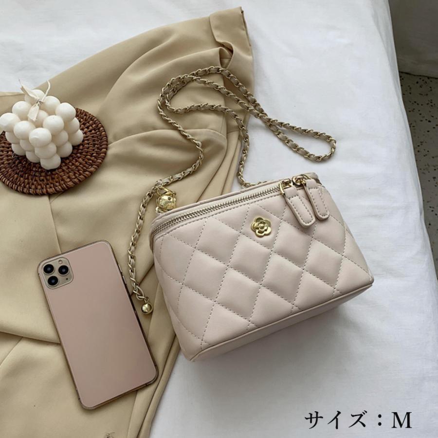 ショルダーバッグ | ミニバッグ 肩掛け キルティング チェーンバッグ レディース フェイクレザー ボックス斜め掛け