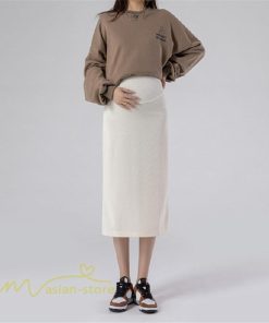 スカート | マタニティ妊婦妊娠タイト産前産後 マタニティウエア 春 夏 ひざ下丈 ゆったり カジュアル マタニティ ウエスト調整 妊婦服 無地