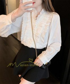 シャツ・ブラウス | ブラウス レディース 長袖 フォーマル 白 オフィス 無地 シャツ ビジネス フリル おしゃれ 入学式 卒業式 上品 お出かけ 面接 カジュアル 20代30代40代 きれいめ