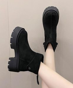 ショートブーツ | 厚底 バックジップ 韓国