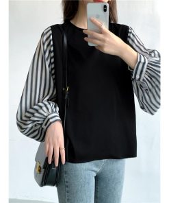 ｔシャツ・カットソー | Tシャツ 長袖 レディース カジュアル レイヤード カットソー シャツ 異素材 切り替え トップス Tシャツ ブラウス 30代 秋物 重ね着 20代 50代 ゆったり