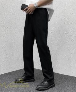 チノパン | パンツ ワイドパンツ メンズ 夏 新作 ファスナー ジッパー ガウチョパンツ ゆったり 体型カバー アンクルパンツ ビジネス 無地 通勤 大きいサイズ オフィス 黒