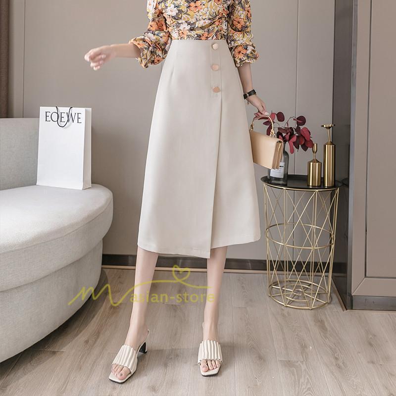 スカート | ボトムス ロング ロングフロントスリット 春 夏 秋 冬 体系カバー Aライン 20代30代40代 通勤通学 カジュアル 無地人気 着痩せ レトロ風 2022