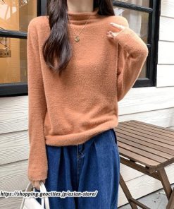 ニット・セーター | カットソー ニット レディース ハイネック 長袖 秋冬 春 トップス スリム ストレッチ インナー 無地 長袖ニット 長袖カットソー 着痩せ 通学通勤 プルオーバー