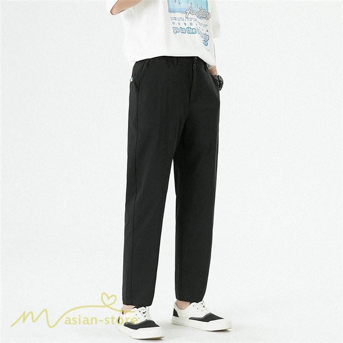 チノパン | テーパードパンツ メンズ パンツ 無地 ロング 薄手 サマーパンツ 着痩せ 上品 大きいサイズ ウエストゴム メンズパンツ 春 夏 秋 メンズスタイル お出かけ