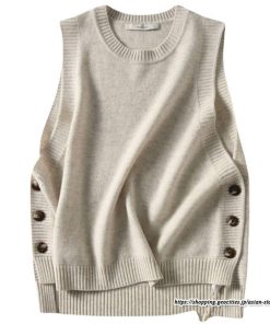 ベスト | ニットニットタンクトップ レディース ニット タンクトップ トップス 重ね着 ノースリーブ タンク コーデ 秋 ボタン付き チョッキ セーター