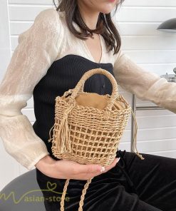 女性用バッグ | トートバッグ レディース 軽量 カゴバッグ 2022 かごバッグ トート 夏 おしゃれ サマーバッグ 女性 手編み 軽い 50代 旅行 40代 30代 ストローバッグ