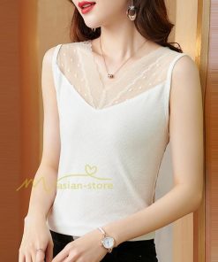 キャミソール タンクトップ | タンクトップ レディース 春夏 インナー トップス ノースリーブ Vネック Vネックタンク レース付き カシュクール 上品 お出かけ 20代30代40代50代 快適 ママ
