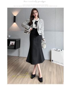 スカート | レディース フィッシュテール秋冬コーデ フレア AラインOL ビジネス カジュアル 大きいサイズ XL 20代 ラシャ 40代 上品 30代