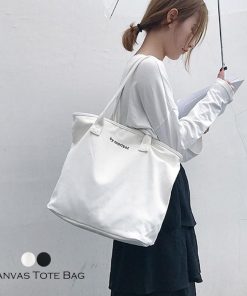 ハンドバッグ | カジュアル ファスナー付き トートバッグ キャンバス レディースバッグ 鞄 ロゴ