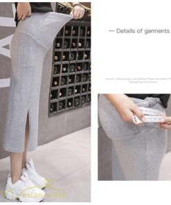 スカート | Aラインマタニティウェア 着痩せ レディース 着痩せ 上品 大きいサイズ 裾口スリット 産前 妊婦 薄手 サマー 日常 夏服 マタニティお出かけ