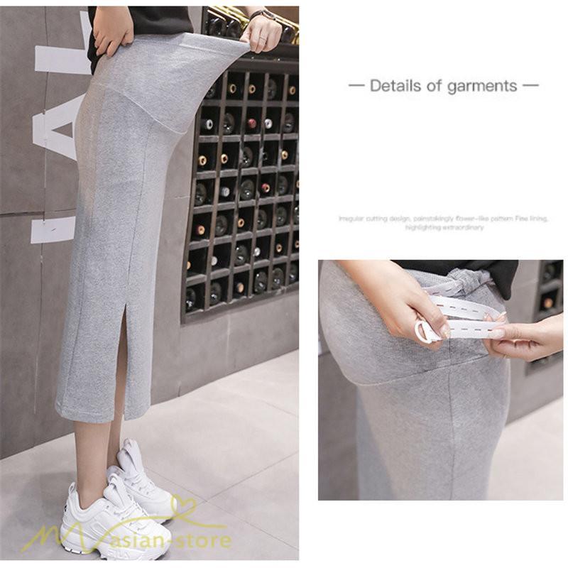 スカート | Aラインマタニティウェア 着痩せ レディース 着痩せ 上品 大きいサイズ 裾口スリット 産前 妊婦 薄手 サマー 日常 夏服 マタニティお出かけ