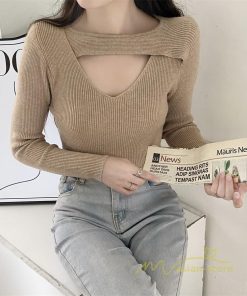 ｔシャツ・カットソー | リブカットソー レディース 秋 秋服 トップス 長袖 ロングスリーブ リブ カットソー 綿混 秋コーデ インナー タイト 伸縮性 ニットソー ショート丈 スリム