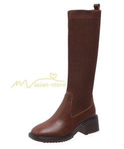 ロングブーツ | ブーツ ヒール カジュアル レディース 靴 シューズ お出かけ 秋冬 ロング丈ブーツ ジョッキーブーツ 春秋冬 美脚 黒靴 太ヒール 大人