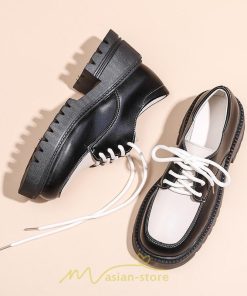 ローファー | 厚底 レディース 編み上げ 学生 通勤 通園 通学 靴 入学 スクール ハロウィン 学園祭 コスプレ 痛くない 疲れにくい 柔らかい 10代20代30代40代