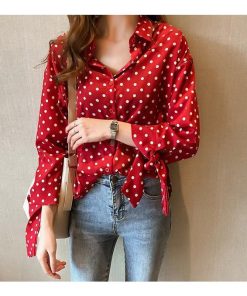 在庫ある | 短納期シフォンブラウスレディース ドットシャツ ビジネスブラウストップス オフィスフォーマルシャツブラウス 薄手 春夏衣装 通学通勤 着痩せ リボン OL