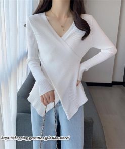 ニット・セーター | カットソー ニット レディース リブニット 長袖 秋冬 春 トップス スリム ストレッチ インナー 無地 着痩せ 通学通勤 長袖カットソー 長袖ニット プルオーバー