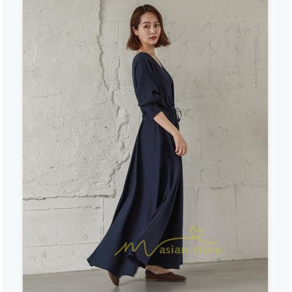 マキシ | 長袖ワンピース 秋物 レディース フレアワンピース ロングワンピース Aラインワンピース 30代40代 大人 揺れる ダンス 二次会 発表会 50代60代 お出かけ