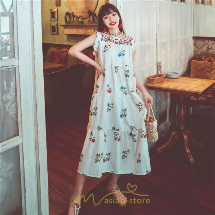 マキシ | ワンピース 夏 レディース リゾートワンピ ロングワンピース きれいめ 夏ワンピ エスニック 花柄 ノースリーブ 海外旅行 レトロ 夏服 ロング サマーワンピース