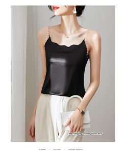 キャミソール タンクトップ | キャミソール サテン インナー レディース 重ね着 キャミ サテン生地 下着 肌着 ノースリーブ 光沢感のあるキャミソール 秋 滑らかな手触り 夏 トップス 春