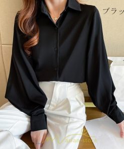 シャツ・ブラウス | ブラウス レディース オフィス フォーマル シャツ 白 開襟 レギュラー 長袖 黒 ホワイト ブラック 通勤 上品 エレガント お出かけ オシャレ オフィス OL