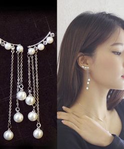 その他アクセサリー | 大ぶり 人気 揺れる ロング ジュエリー アクセサリー レディース ピアス ピアス チェーン フェイクパール ピアス