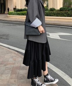 ロングスカート | プリーツ 切り替え 夏