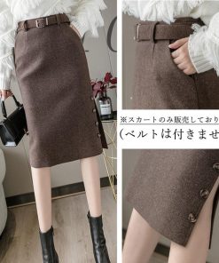 タイトスカート | 膝下丈 スリット 秋冬