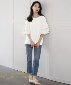 シャツ・ブラウス | ブラウス レディース  6色 きれいめ 40代 春秋 上品 無地 ブラウス 半袖 ゆったり オシャレ 韓国風 通勤 30代 50代 大人 カジュアル お出かけ 着痩せ 夏物