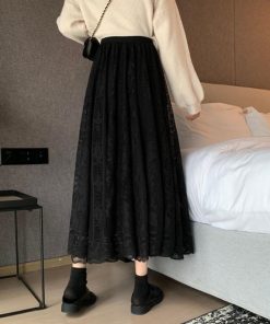 ロングスカート | 総レーススカート レディース ボトムス