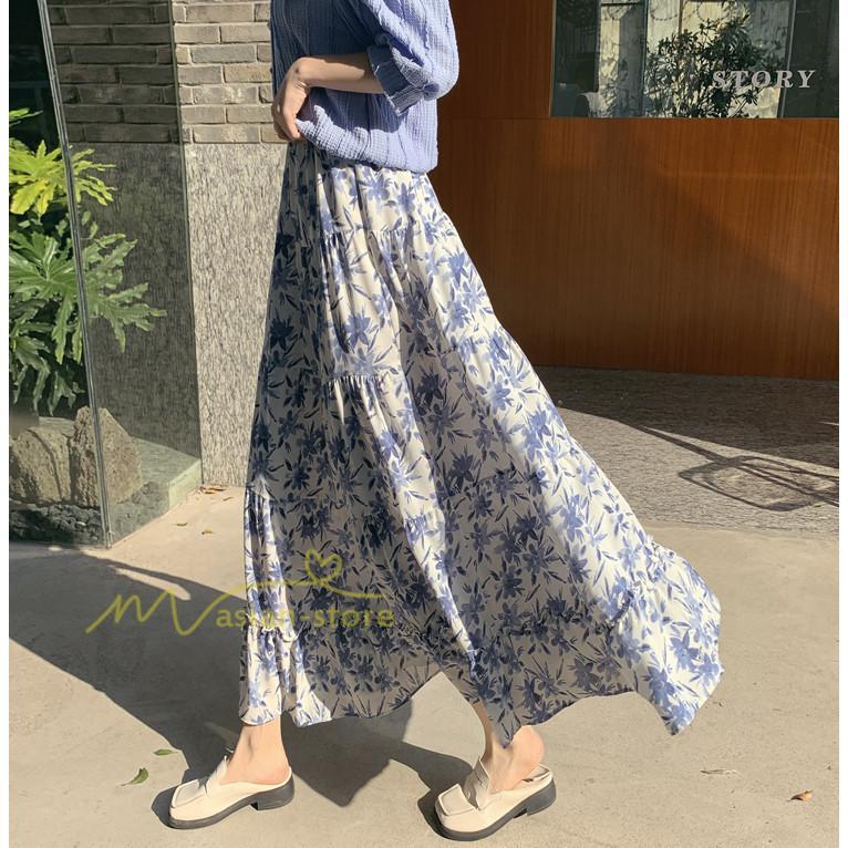 スカート | レディース シフォン フレア マキシ ロングウエストゴム マキシゆったり 普通着 お出かけ お呼ばれ カジュアル 通勤通学 リゾート