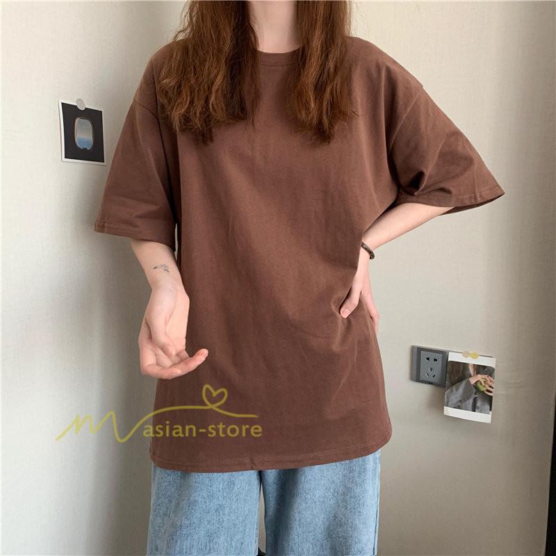 tシャツ・カットソー | Tシャツ レディース 半袖 春 夏 秋 トップス カットソー カジュアル シンプル ゆったり 20代30代40代50代 体型カバー 通勤通学 着回し 無地人気 お出かけ 上品
