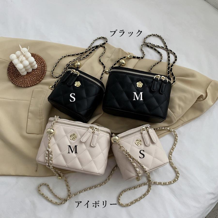 ショルダーバッグ | ミニバッグ 肩掛け キルティング チェーンバッグ レディース フェイクレザー ボックス斜め掛け