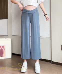 パンツ レギンス | マタニティ パンツ レディース 着痩せ 上品 マタニティウェア ローウエスト ワイドパンツ マタニティパンツ 妊婦服 夏服 薄手 サマーパンツ お出かけ 9分丈 夏
