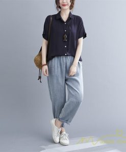 シャツ・ブラウス | シャツ レディース 半袖 トップス ゆったり 羽織り 前開き ブラウス 20代30代40代 無地