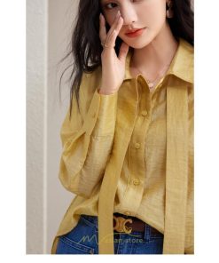 シャツ・ブラウス | シフォンブラウス 長袖 レディース シフォン ブラウス フォーマル カジュアル リボン 着痩せ 通勤 通学 オシャレ 可愛い 秋服 上品 キレイめ 2022 ナチュラル