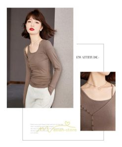 シャツ・ブラウス | ブラウス Tシャツ レディース 長袖 細身 フォーマル オフィス タイト きれいめ 春夏秋 トップス 送料無料 SNS映え 可愛い 着痩せ おしゃれ