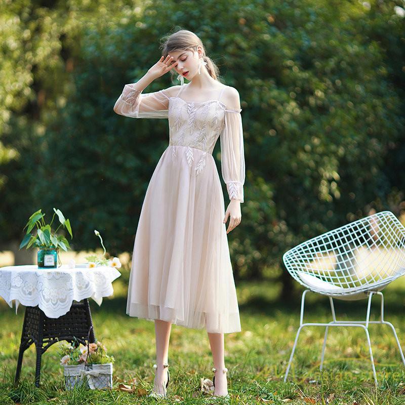 大人 | パーティードレス ドレス 結婚式 ミモレ丈 フォーマル ワンピース レース 袖あり 同窓会 謝恩会 二次会 綺麗 成人式 披露宴 スカート