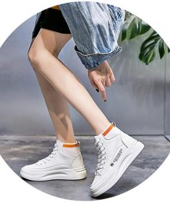 ショートブーツ | 厚底 シューズ スニーカー プラット 韓国風 おしゃれ ハイカット 靴スポーツ 履きやすい 疲れない レースアップ レディース