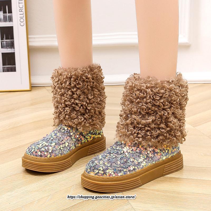 ブーツ | ムートンフェイクムートン ショートもこもこ ボア 定番 シューズ 靴 秋靴 レディース 可愛い 痛くない 歩きやすい 秋 あったか 冬