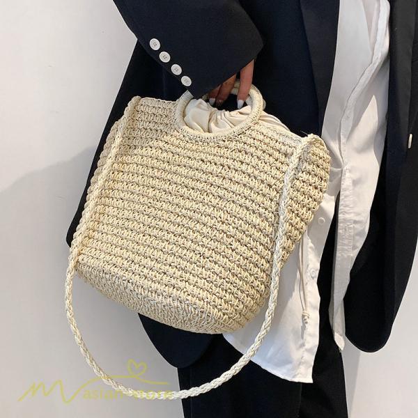 女性用バッグ | レディース バッグ かごバッグ ショルダーバッグ ストローバッグ 編み 小物 シンプル 軽量 大人 軽い 旅行 オシャレ 40代 可愛い 50代 30代