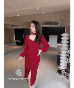 タイト | セクシーワンピース 二次会ワンピース 上品 高級感 ワンピース 長袖 タイトワンピース スリム 美ライン スリット お呼ばれワンピース 結婚式 オフィス 通勤