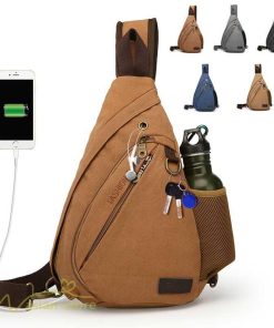 メンズバッグ | 胸バッグ ワンショルダーバッグ 斜め掛けバッグ ボディバッグ メンズリュックサック ファッション メンズチェストバッグ USB給電口 トレンド 通勤通学 通気
