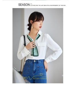 シャツ・ブラウス | シャツ ブラウス 秋冬 レディース スカーフタイ きれいめ フォーマル 春 長袖 M L オフィス S XL XXL 上品 OL 高級感 フェミニン シフォン 通勤 可愛い