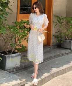 マキシ | ワンピース レディース 40代 膝丈ワンピース 春夏 半袖 通勤OL オシャレ結婚式ドレス Vネック 花柄ワンピース きれいめ お出かけ Aライン カジュアル 上品 2022