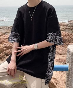 Tシャツ | メンズ 半袖 シンプル 半袖tシャツ クルーネック カジュアル 重ね着風 切り替え カッコウイイ 夏新作 カットソー ゆったり 20代 40代 体型カバー 30代