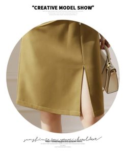 スカート | レディース ひざ丈 膝丈 オシャレ カジュアル Aライン スリット キレイめ 着痩せ 2022新作 通勤 通学 50代 秋冬コーデ 20代 30代 40代