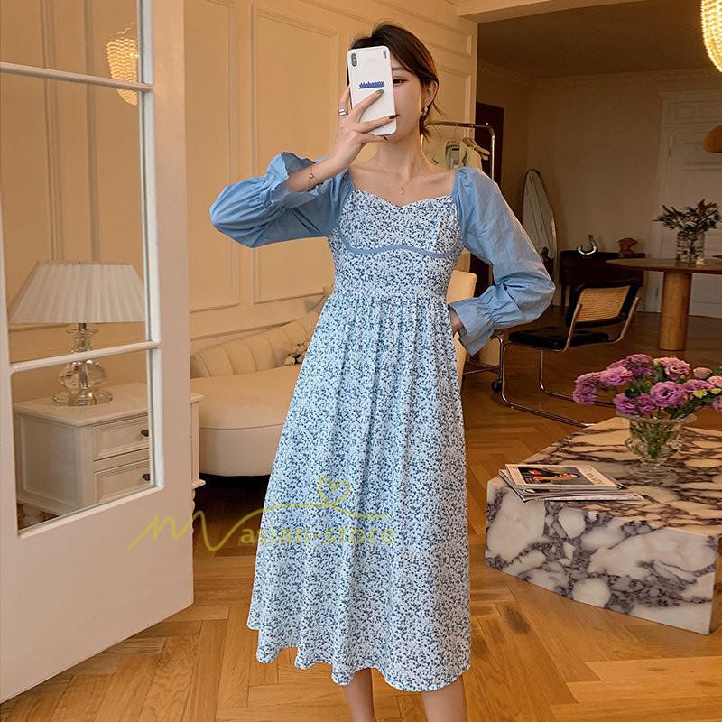 マキシ | ワンピース レディース ゆったり 長袖 オシャレ 呼ばれ 韓国風 二次会 同窓会 通勤 ロング丈 新春 カジュアル 体型カバー 20代30代40代 着痩せ きれいめ ロング